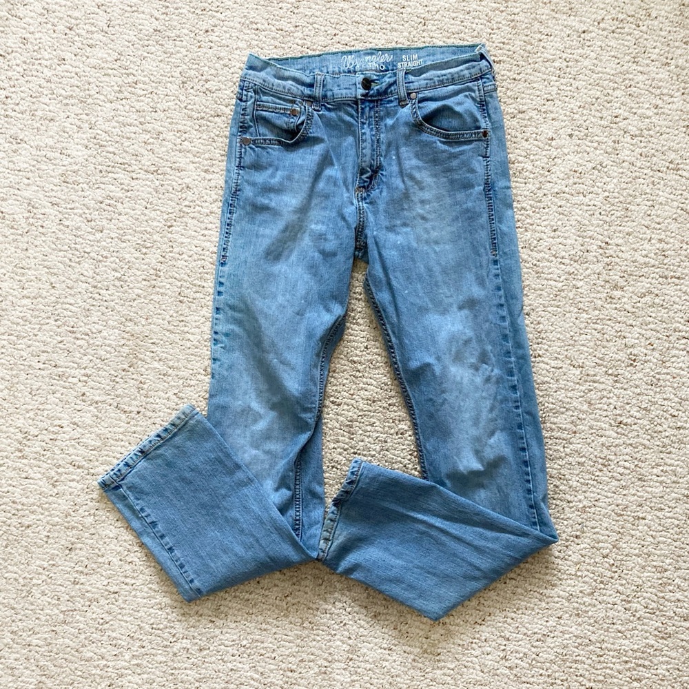Wrangler Retro Mens Slim Straight Jeans 30x34